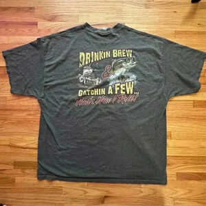 Oversized Funny Graphic Drink Brew & Havin A Few T-Shirt | SIZE 2XL